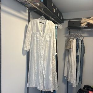 Enza costa linen button down coverup